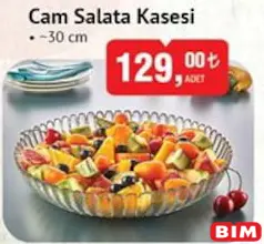 CAM SALATA KASESİ 30 CM CAM SALATA KASESİ 30 CM